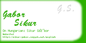 gabor sikur business card